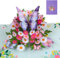 Hierein Pop Up Karte Geburtstag, Schmetterlinge auf Gänseblümchen Geburtstagskarte für Freundin Mama Mädchen, 3D Romantisch Geburtstagskarte Frau, Danke karte, Hochzeit, Jahrestag, Gute Besserung
