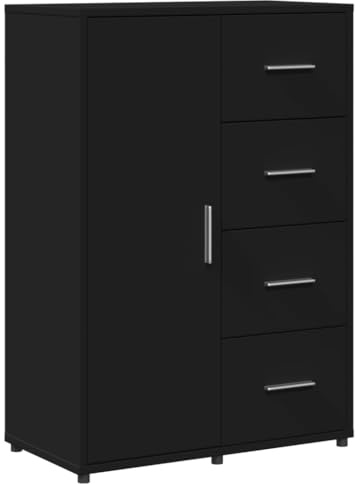 vidaXL Sideboard Schwarz 60x31x84 cm Holzwerkstoff