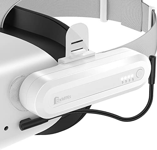 Pack de batterie pour Oculus Quest 3 et 2 - Accessoires compatibles avec casque Meta Quest Series VR, 5000 mAh, autonomie étendue de 2 à 3 heures de lecture, petit et léger, portable, batterie