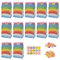 12 Stück Bunte Papier Partytüten mit Aufkleber, Tragbar Regenbogen Klein Geschenktüten, Konfetti Papiertüten, Wiederverwendbar Lieblich Candy Papiertüten für Hochzeit Geburtstagsfeier (Starlit Sky)