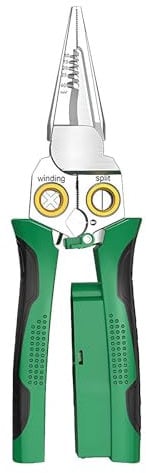 7 in 1 Super Easy Multi-Function Wire Stripping Pliers, 2024 Professional Heavy Duty Wire Stripping Tool, Premium Wire Strippers and Crimping Tool for Stripping, Cutting and Crimping (Wide Green)