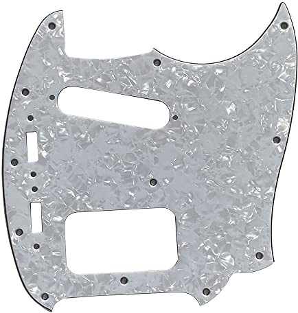 Für Fender Kurt Cobain Mustang HS Style Gitarre Pickguard (4-lagig, White Pearl)