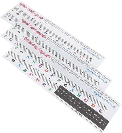 QUMIIRITY 6stücke Harmonica Noten Aufkleber Für Junge Mädchen Praktische Melodica Zubehör Für Anfänger Leicht Zu Verwenden Hilft Beim Schnellen Lernen Von Tonleitern Und Verbessert Die