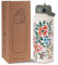 Goetland Fleur Gourde Inox 1l Isotherme Bouteille D'eau avec Paille et Ouverture pour Boire Adulte Femme Sport Personnalisable Étanche Sans BPA Reutilisable Vert Gris