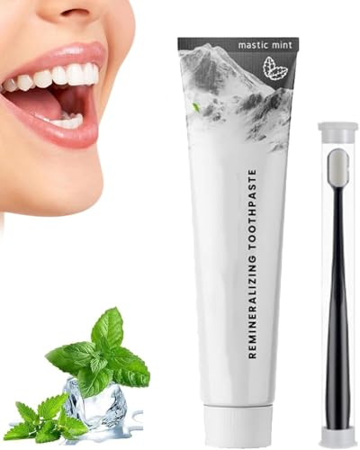 Hydroxyapatite Toothpaste 2-Pack for Enamel Protection, Fluoride-Free Formula with Gentle Mint, for Sensitive Teeth, Gentle and Effective Formula, Long-Lasting Fresh Breath (1 Pcs)