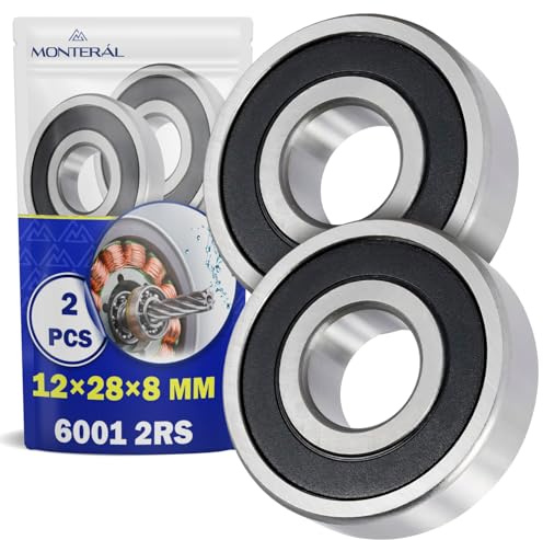 2 Stück Kugellager Universal 6001 2RS 12x28x8 mm - MONTERAL