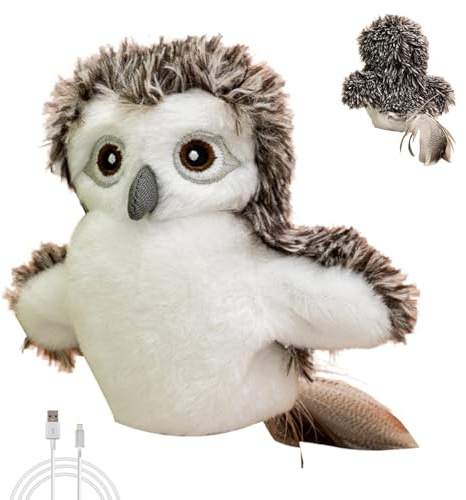 JIEBWCHA Gefüllte Schneeeule Plüschtier Schneeeule | Plüschpuppe Plüschtier Eule Kuscheltier Plüschtier Plüschtier Vogel Spielzeug für Kinder Kuscheltier Schneeeule aus Plüsch inkl