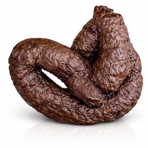 Gefälschter Hundekot, realistischer menschlicher Kotstreich, künstlicher Katzenkott, Neuheit Hundekotscherz, Tierkot-Witz, Gag-Geschenk, klobiger Gummikacke, lustiger Bürostreich, Braun, Gummi, 10,2