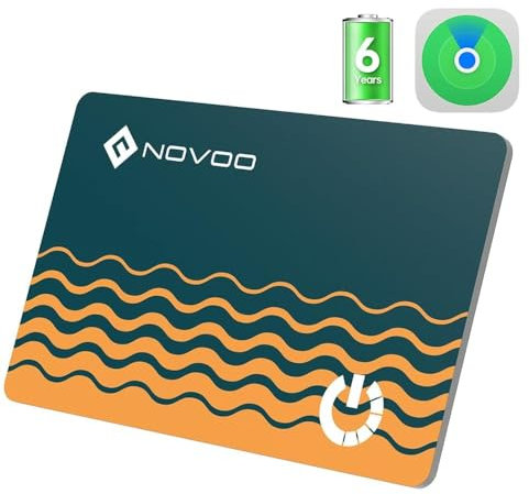 NOVOO Air Tag Karte Smart Wallet Tracker Card Bluetooth Tag Thin 1,6mm Batterielebensdauer 6 Jahre Kompatibel mit Apple Wo ist? APP (nur iOS),GPS Item Finder für Geldbörse,Gepäckanhänger,Reisepass