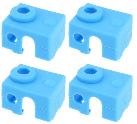 The Lord of the Tools 4 Stück 3D-Drucker-Heizblock Silikonsocken Abdeckung Silikon-Hotend-Socke Kompatibel mit Prusa MK3 MK3S MK3S Kompatibel mit E3D V6 PT100 Blau
