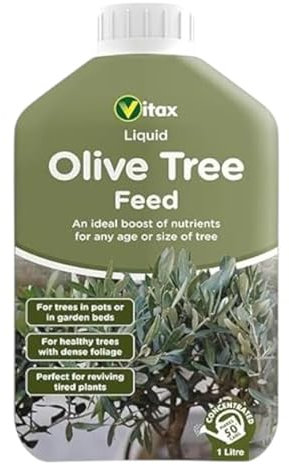 RYYN® Vitax Olive Tree Liquid Feed 1L – Fast-Acting Plant Food with Extended Nitrogen Release – Promotes Healthy Growth, Lush Foliage & Better Fruiting – Ideal for Pots, Containers & Garden Borders