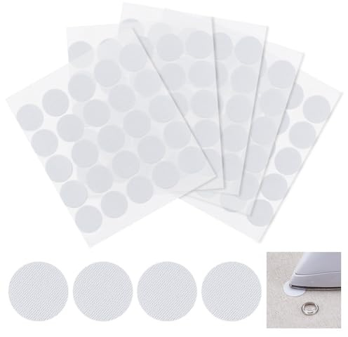 NBEADS 200 parches termoadhesivos con ojales, 2 cm de poliéster reforzado, ojales para planchar, ojales para fijar ojales, ojales y botones a tela, color blanco