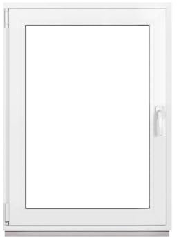 Framex Finestra in plastica bianca larghezza x altezza 100 x 120 cm (1000 x 1200 mm), 3 scomparti (32 mm), girevole DIN destra, tutte le misure