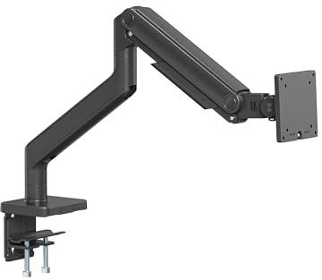 DIGITUS monitor mount – 1 screen – up to 49 inches – 20 kg load capacity – mechanical spring – for flat and curved monitors – VESA 75x75 100x100 – rotate, swivel, tilt – black