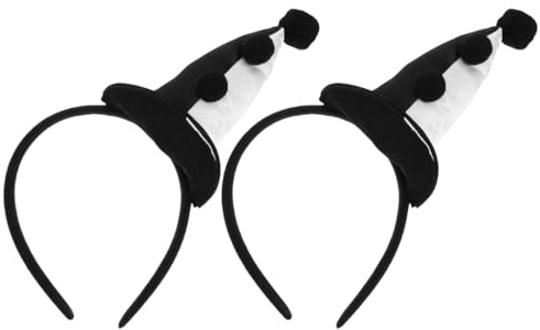 Vaguelly Clown Haarreif Set Aus Weichem PlüSch FüR Karneval Fasching Weihnachts KostüM Mit Niedlicher Clown-Kopfbedeckung Und Lustigem Stirnband FüR Mottopartys Und Kindertag