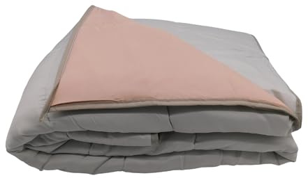 Mortreux Couette Ultra Légère Gris Clair/Rose Clair - 2 Personnes 220 x 240 - Spécial été