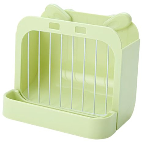 Fenteer Heuraufe, Futternapf, Grasgestell, Behälter, Futterkrippe, Kaninchenfutterspender für Meerschweinchen, Chinchillas und Kleintiere, GrÜn