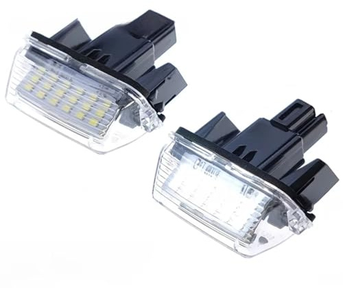 KERYJFF License Lamp Assembly Compatible With Toyota For Prius For Yaris For Verso 2PCS 12V Car Number License Tail Plate Lights Light Bulb