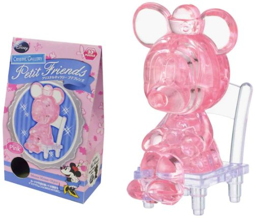 Disney CRYSTAL GALLERY PETIT FRIENDS Minnie Mouse 3D Puzzle (Pink)
