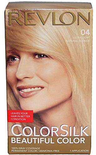 4 x Revlon Colorsilk Ammonia Free Permanent Hair Colour (04Ultra Light Natural Blonde)