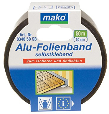 Mako Aluband Aluminiumband Klebeband alubedampft 50mm x 50m