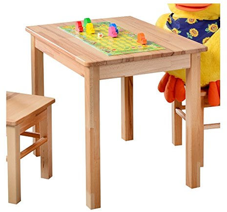 Möbeldesign Team 2000 Kindertisch Beistelltisch kernbuche massiv Holz geölt -3