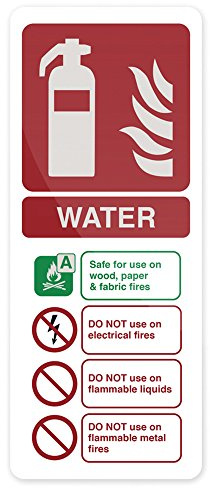 Fixman 609463 Rigid Water Extinguisher Sign 202 x 82mm