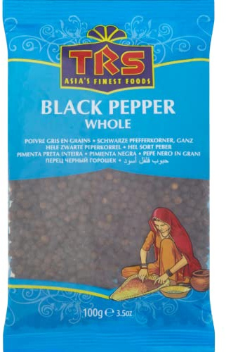 TRS Black Pepper Whole, 100 g - Pack of 10