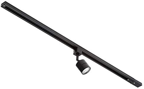 Litecraft Kitchen Track Light, Black, 1M 1 Light | Soho Fixture, GU10 LED Bulbs