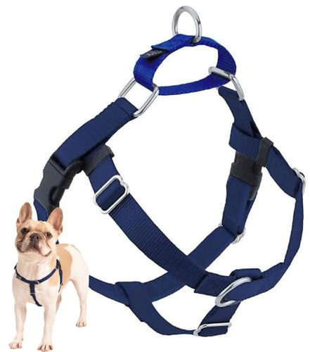 2 Hounds Design Freedom Hundegeschirr, kein Ziehen, verstellbares Geschirr, einfaches Gehen und Bequeme Kontrolle, passend für kleine, mittelgroße und große Hunde, einfarbig