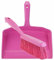 Vikan 5660_4587 Dustpan and Brush Set Sweeping Shovel Soft Bristle Hygienic (Pink)