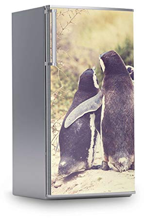 Kühlschrank Folie I Deko für Kühlschrankfront - Sticker Aufkleber selbstklebend I Wandtattoo Küche - Design: Pingu Friendship