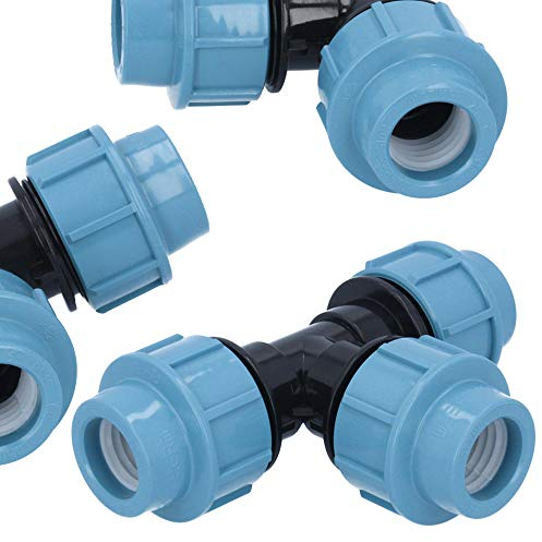 PN16 PE Rohr T-Stück 20x20x20 Abzweig | Verlegerohr Fitting Verbinder Trinkwasser Wasserrohr Garten Wasserleitung Bewässerungssystem Zentrale Versorgungsleitung Pipeline Sprinklersystem