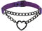 MILAKOO Women PU Leder Punk Choker Halskette mit schwarzer Kette Herz Charm Choker Kragen Gothic