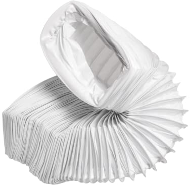 110x55mm Conduit d'air Flexible pour Hotte de Cuisine, Climatiseur, Hotte Aspirante, Sèche-linge - 3m Tuyau d'évacuation - Conduit de Ventilation - PVC