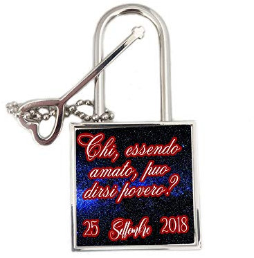 CreaTu Oscar Wilde Cadenas carré, personnalisé, fabriqué en Italie