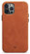 WIIUKA Hülle für iPhone 12/12 Pro, Deutsches Leder, Lederhülle extra Dünn, Premium Handyhülle, Case, Qi, Vintage Braun