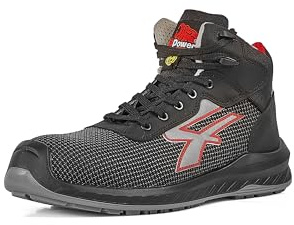 U-Power Red Industry® Stoccolma, Sicherheitsschuhe, hoch, leicht und flexibel, perforationsfest, pannensicher, mit Infinergy-Einsatz, mit Aluminium-Zehenkappen - Black 44