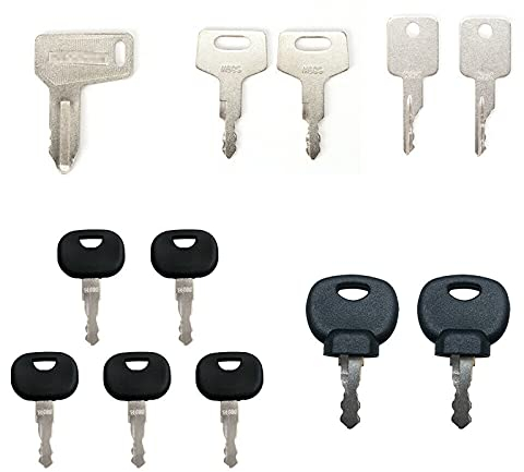 BODYA 12Pcs Heavy Equipment Key Zündschlüssel Set für 14603 H806 14607 D250 JCB BOMAG MANITOU Bobcat Yanmar