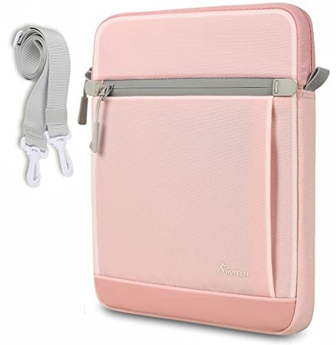 SIMTOP Tablet Sleeve Bag 11 inch, iPad Pro (2018-2023),ipad carry case with Shoulder Strap Compatible iPad air 4/5 10.9 inch 2022, ipad accessories Waterproof Microsoft Surface Go(pink)