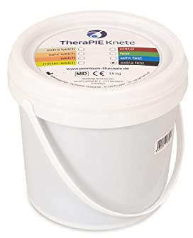 AFH TheraPIE Knete® 1,5 kg | Therapie Knetmasse | Stärke/Widerstand: extra-fest (schwarz)