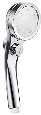 SINGID Pommeau de douche pressurisé ménage chauffe-eau/bain Yuba, volume d'eau réglable, avec interrupteur d'arrêt d'eau à un bouton (édition: argent D)