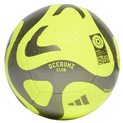 adidas Unisex-Adult Womens World Cup Club Footballs Ball, Lucid Lemon/Iron Metallic, 4