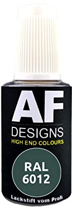 Alex Flittner Designs Stylo de retouche acrylique RAL 6012 noir mat 20 ml peinture de réparation en bois métal pour meubles de salle de bain