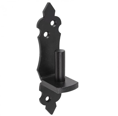 DMX - Klobenhalter Torkloben Plattenhaken Türscharniere Reparaturset für Holztüren, Gartentore mit Türband, Ladengesetzen, Torbändern, Kreuzgehängen, 2 Stück - UCO - Schwarz, 10x120x3,0 mm