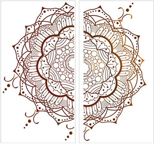 HOMSFOU 2st Wandaufkleber Selbstklebender Vinyl-aufkleber Wandtattoo Wohnzimmer Klebrige Tapete Wandtattoo Yoga-meditation Mandala Weiße Kontakte Entfernbar Haushaltsprodukte Papier Pvc