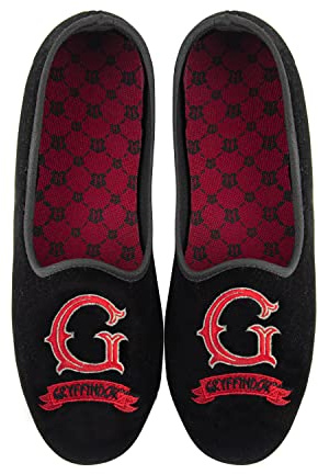 Cinereplicas Harry Potter Deluxe Gryffindor Slippers Size 37/38 - Official Licensed, Black, 4 UK