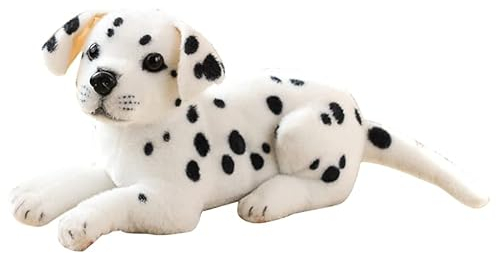 BYNYXI Stofftier Hund Kuscheltier, 32cm Liegende Plüschhund Wie echt Plüschtier Hunde Dalmatiner Husky Akita Kawaii Stoffhund Realistische Hund Kuschelig Plüsch Spielzeug für Baby Kinder Freunde
