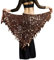 Bauchtanz Hüfttuch Pailettenrock für Damen Pailletten Glitzer Rock mit Fransen Bauchtanz Gürtel Sexy Faschingskostüme Karneval Meerjungfrau Kostüm Rock Festival Outfit (Braun, Einheitsgröße)