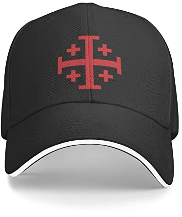 917 Baseballkappe Katholisches Jerusalem-Kreuz Trucker Cap Mode Basecap Atmungsaktiv Baseballkappe Mütze Für Ausflug Outdoor Wandern